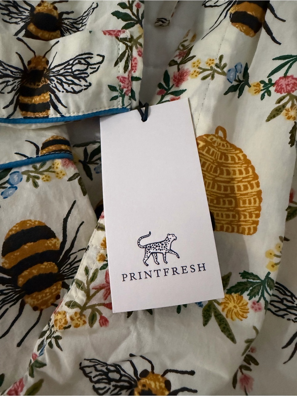 NWT Printfresh Sweet Bee Organic Cotton Pajama Set Size M - Picture 5 of 5